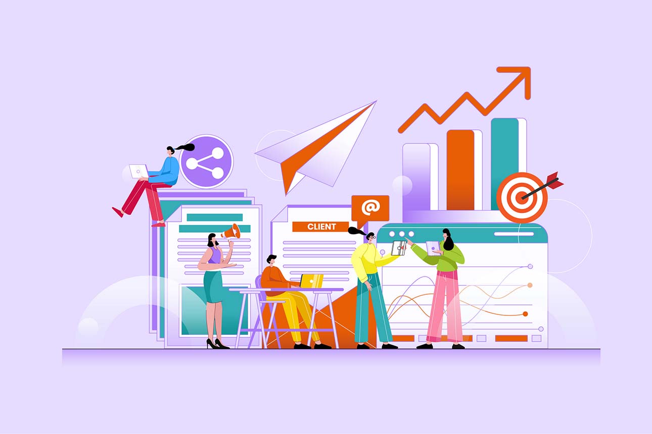 Digital marketing Vector Illustration